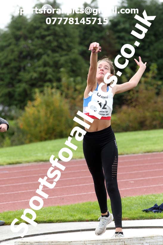 Shot putt, NECAA Open Meeting, Morpeth, Sunday, October 18th. David T. Hewitson/Sports for All Pics